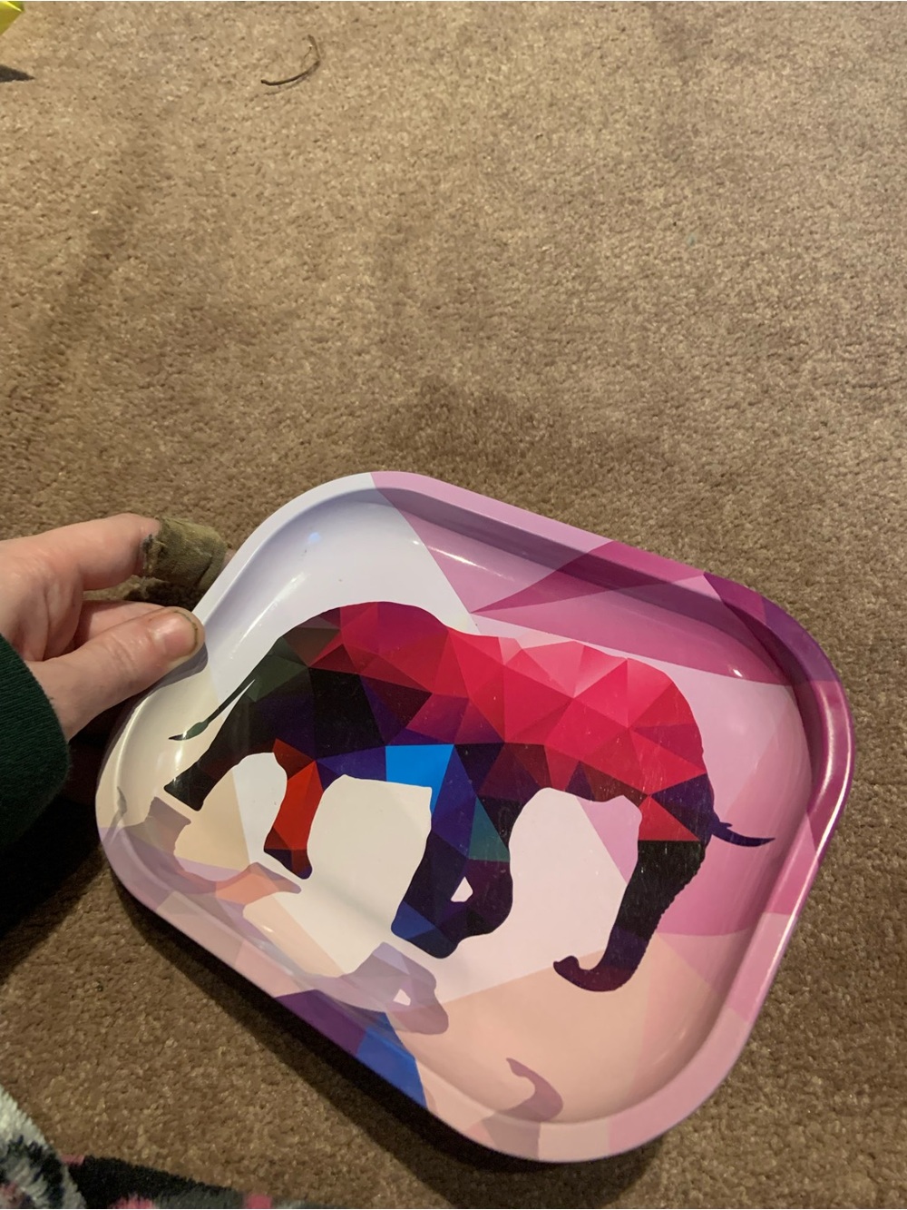 Geometric Multicolor Elephant Tray - Picture 2 of 5